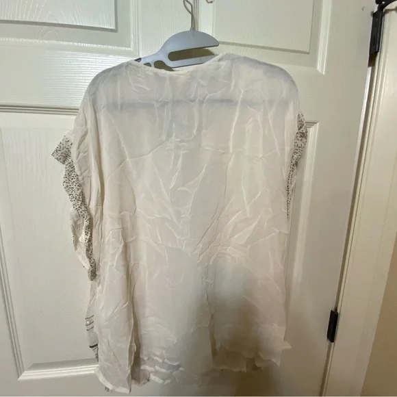 Anthropologie NWT Tiny brand beaded sheer top - Picture 2 of 5